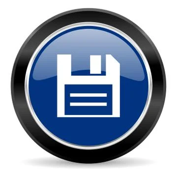 Blue circle web button Illustrazione stock