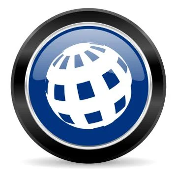 Blue circle web button Stockillustratie