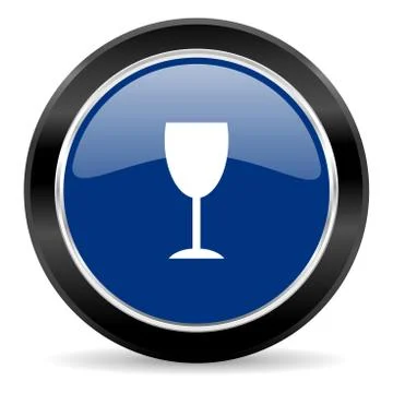 Blue circle web button Stock Illustration