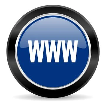 Blue circle web button Stock Illustration