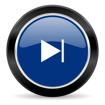 Blue circle web button Stock Illustration