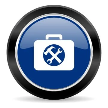 Blue circle web button Stock Illustration