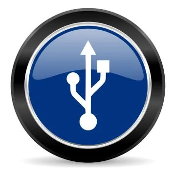 Blue circle web button Stock Illustration
