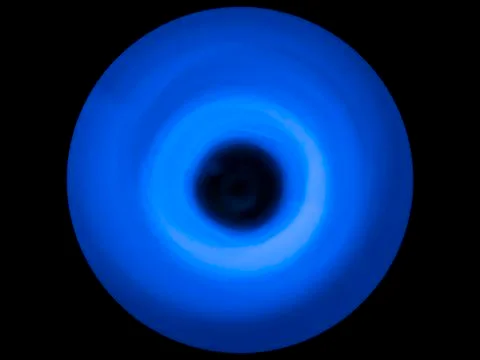 Blue Circle Whirlpool in black background Stock Illustration