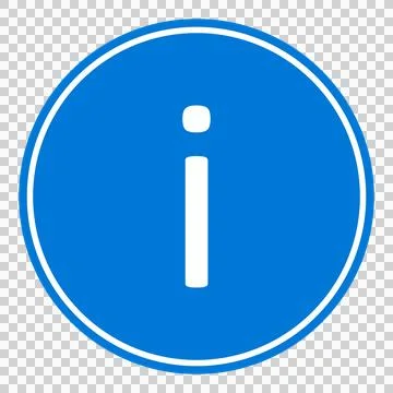 Blue Circle White Information Icon Isolated Transparent PNG Stock Illustration