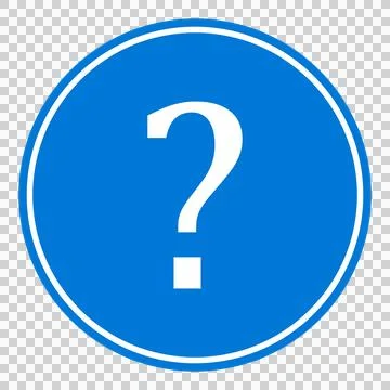 Blue Circle White Question Mark Icon Isolated Transparent PNG Illustrazione stock