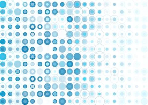 Blue circles and dots abstract minimal geometric background Stock Illustration