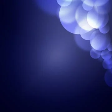 Blue circles on a dark background Stock Illustration