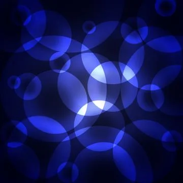 Blue circles on a dark background Stock Photos