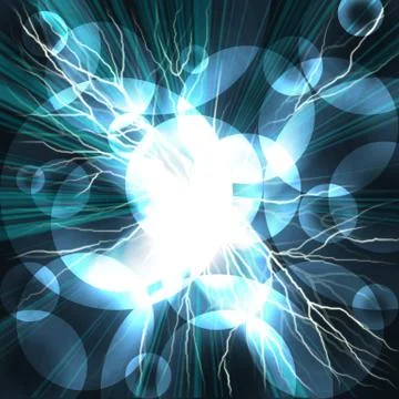 Blue circles on a dark background Stock Photos