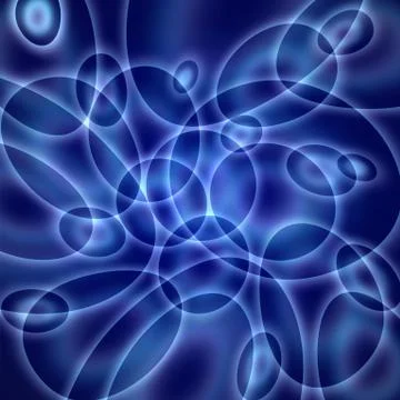 Blue circles on a dark background Stock Photos