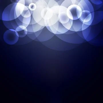 Blue circles on a dark background Stock Photos