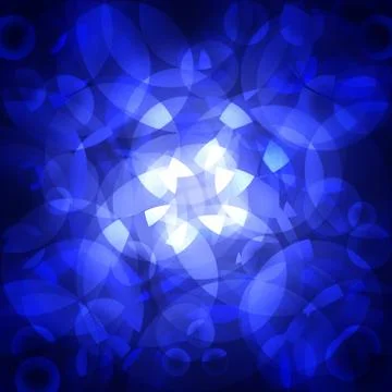 Blue circles on a dark background Stock Photos