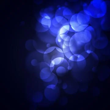 Blue circles on a dark background Stock Photos
