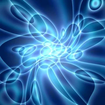 Blue circles on a dark background Stock Photos