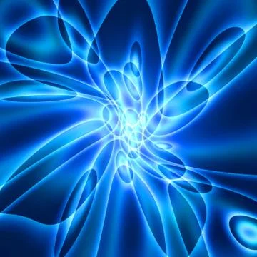 Blue circles on a dark background Stock Photos