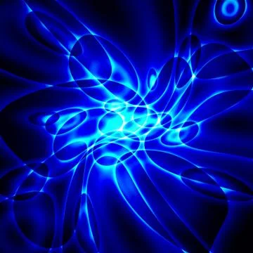 Blue circles on a dark background Stock Photos