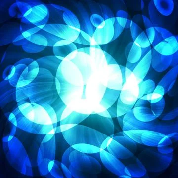 Blue circles on a dark background Stock Photos
