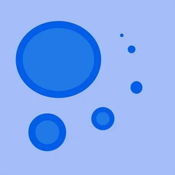 Blue circles drop on blue. Abstract icon Stock Illustration