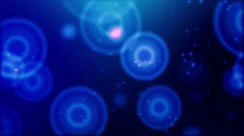 Blue circles floating - Animated motion background video loop HD Stock Footage 67635431