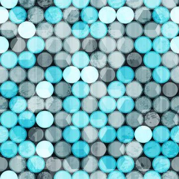 Blue circles grunge seamless Stock Illustration