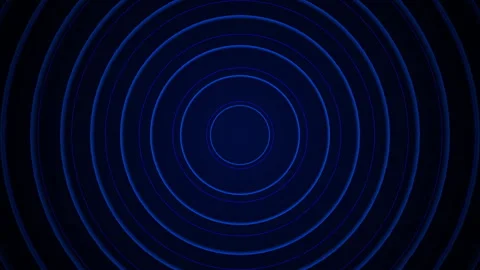 Blue circles motion abstract technology with minimal geometry lines background Stock Footage 342093006