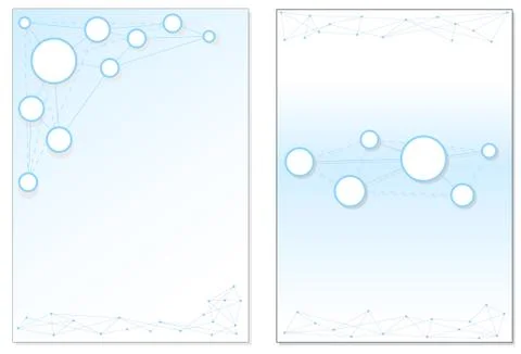 Blue circles in network Stock Illustration
