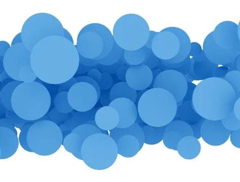Blue circles overlapping on white background Stock Illustration