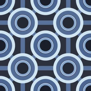 Blue CIrcles Pattern Stock Illustration