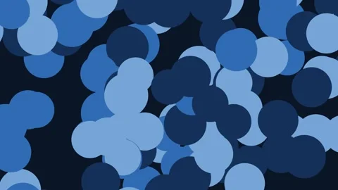 Blue circles randomly flying, abstract generated animation in 4K. Classic blu 스톡 동영상 146260390