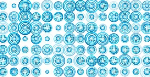 Blue circles rings on white background, geometric abstract design イラスト素材