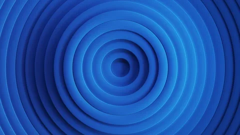 Blue circles seamless loop 3D render animation Stock Footage 319580258