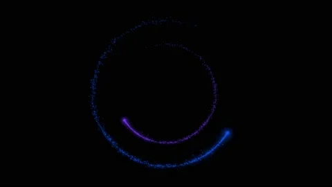 Blue circles with sparkling light shine. Magic Christmas shimmer glow. Video stock 142365037