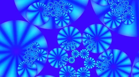 Blue circles (wheels) Stock Footage 8764861