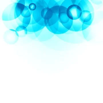 Blue circles on a white background Stock Photos