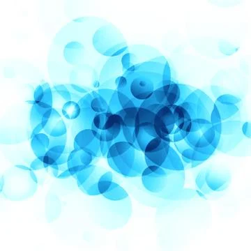 Blue circles on a white background Stock Photos