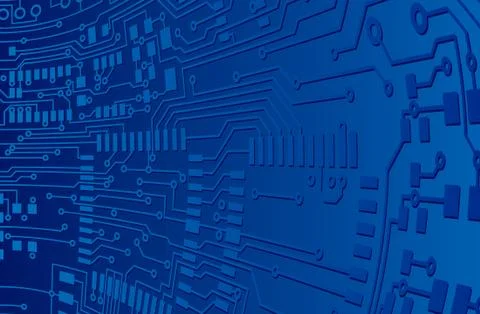 Blue circuit board background Stock Illustration