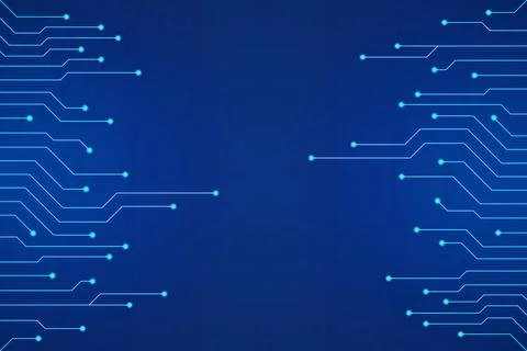 Blue Circuit Board Background for Tech Designs Stock Illustration