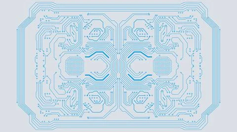 Blue circuit board communication technology concept vector illustration	 Stock Illustration