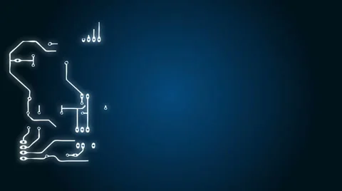 Blue Circuit Board Stock-Footage 40833046