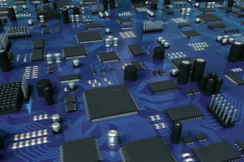 Blue Circuit Board. HD Loop. Stock Footage 10592869