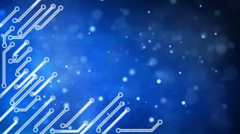 Blue circuit board hi-tech loop background Stock Footage 10877379