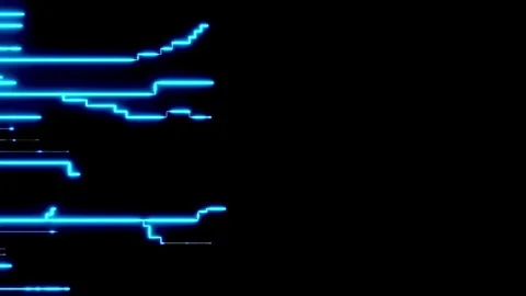 Blue circuit board lines move from side to side.  Vídeo Stock 269455526