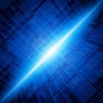 Blue Circuit Board Pattern With Abstract Design Stock Illustration