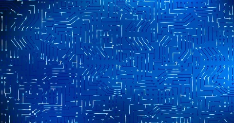 Blue circuit board technology background. Stock Footage 121320128