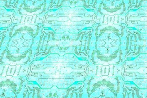 Blue Circuit board texture pattern.Technology background. 스톡 일러스트