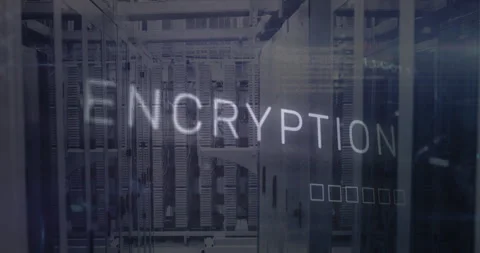 Blue circuit drifting into view causing floating text completing encryption over Stock Footage 315551485