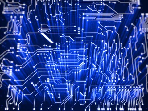 Blue Circuit Illustrazione stock