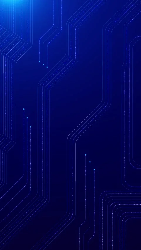 Blue circuit line technology clean electronic paths, glowing nodes, and deep dig Stock Footage 340526836