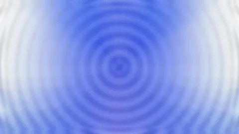 Blue Circular Abstract Background with Concentric Ripple Pattern 库存插图